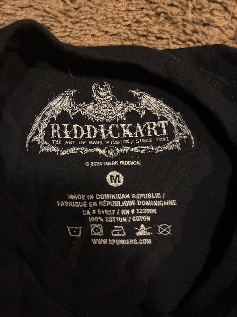 Affliction Black Tee with White Skeleton Skull Graphic - Picture 3 of 5